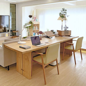 Japanese Style White Ash <b>Solid</b> <b>Wood</b> Large Board Dining <b>Table</b> Dining Room Furniture Home Use - Product Image 1