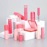 Ensemble d'emballages cosmétiques de luxe avec logo personnalisé, couleur dégradée, vente en gros, conteneur carré en plastique vide, tube à gloss à lèvres avec bouchon à vis