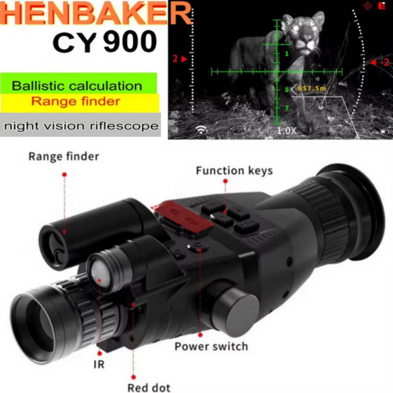 HENBAKER CY900 прицел ночного видения тепловизор камера для охоты