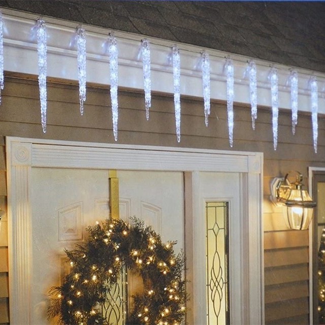 New Design Crystal Led with Cool White Icicle Lamp for Christmas Icicle LED String for Holiday Decoration