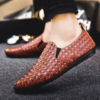 Chaussures pour hommes, style tendance, en PU, à semelle souple et texture douce, respirantes, décontractées, pour jeunes, modèle unique