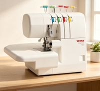 Machine à coudre surjeteuse JUKKY JK703 mini pour usage domestique, alimentation manuelle avec moteur, idéale pour la couture quotidienne de vêtements – Meilleure vente