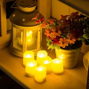 6 Pack LED Votive Rechargeable Candles For Special Events Flickering Tea Lights With Timer Function