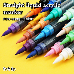 Listo en stock 36 colores surtidos rotuladores no tóxicos bolígrafo de pintura acrílica de tipo recto líquido <span class=keywords><strong>para</strong></span> papel de madera de vidrio cerámico - Product Image 5