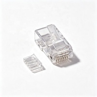 Conector Modular RJ45 de Dos Piezas E-HONG 8P8C CAT6A UTP, 23-24AWG, Chapado en Oro, para Cable Ethernet Sólido/Trenzado