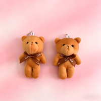 Porte-clés en peluche lapin Teddy en gros, mini-poupée lapin douce personnalisée, écologique et durable