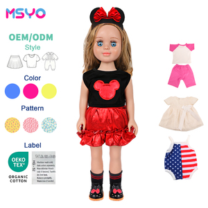 Set di Vestiti Morbidi per Bambole MSYO, Outfit <span class=keywords><strong>Minnie</strong></span> in Poliestere con Fascia per Capelli, Abiti per Bambole da 18 Pollici, Regalo Promozionale Personalizzato - Product Image 1