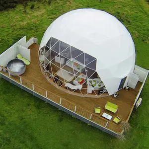 Dôme géodésique Igloo d'hiver 6m 7m 8m Dome Glamping pour hôtel et maison