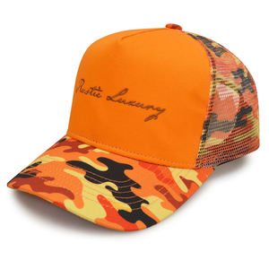 Gorra Trucker de Malla Naranja de Lujo Rústico, Transpirable, con Bordado Personalizado para Deportes, Moda y Uso al Aire Libre, Unisex - Product Image 4