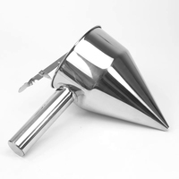Dispenser Adonan Pancake Komersial JIEYI, Stand Pastr, Corong Piston, Aksesoris Panci Pembuat Waffle Bahan Stainless Steel