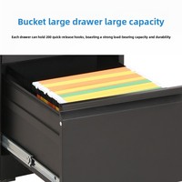 Archivador de Oficina con Cajones, Archivador Bajo de Acero con Cerradura, Moderno y Minimalista, Caja de Almacenamiento para Tarjetas