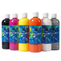 Peinture acrylique dorée 36 couleurs non toxique certifiée EN71 pour toile et papier, DIY pour enfants 300ml/500ml