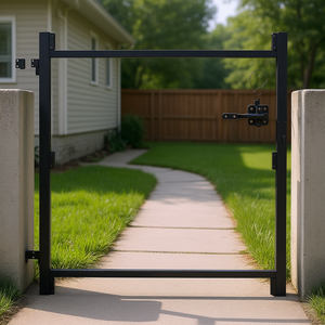 Kit de construction de portail de clôture, largeur de 40 à 72 pouces, hauteur de 4 à 5 pieds, ouverture manuelle, design industriel, installation facile - Product Image 2