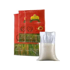 Custom 25kg 50kg BOPP Laminated Printing Rice Sack PP Woven Bags for Feed Fertiliser Seed Packaging