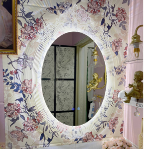 Vendita calda moderna creativa fari decorativi corona magica specchio per il trucco fata velo per la casa riparazione decorazione per la casa specchio - Product Image 5