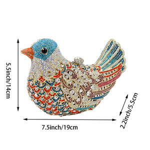 Women Bird Shaped Crystal Clutch Bag Unique Rhinestone Party Handbag Luxury <b>Purse</b> for Feast Formal Dinner Fete - Product Image 6