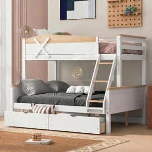 Letto a Castello Multifunzionale <span class=keywords><strong>Salvaspazio</strong></span> per Bambini con Scivolo e Armadio, Struttura in Legno per Camere Piccole - Product Image 6