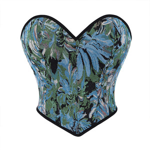 Fishbone Corset Bustiers Waist Slimming Corsets <strong>Top</strong> for Women Strapless Sexy Monet Oil Painting <strong>Crop</strong> <strong>Tops</strong> <strong>Royal</strong> Party Shaper <strong>Top</strong> - Product Image 6