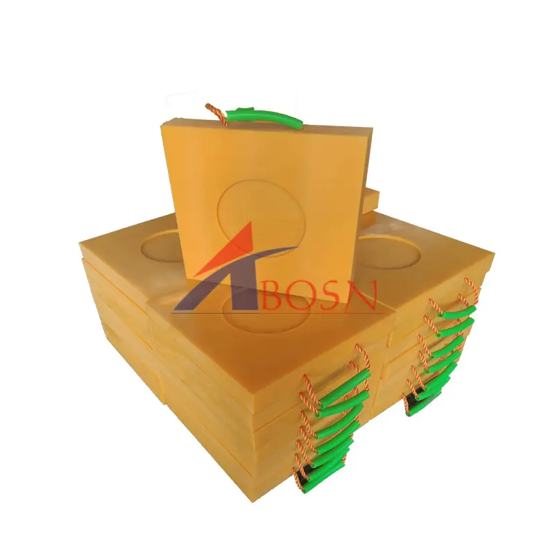 Stack Cribbing Blocks UHMWPE Anti Slip Solid Lifting Jack Crane Stabilizer Pad Outrigger Pads For Construction Using