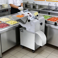 YYHB Professionele PLC-gestuurde multifunctionele snijmachine voor wortelgewassen, commercieel gebruik, roestvrij staal