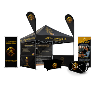 Gazebo Premium in Alluminio 300D Personalizzato 3x3m, Tenda Impermeabile per Esterni e Interni, <span class=keywords><strong>Campeggio</strong></span>, Pubblicità e Sport 10x10ft - Product Image 1