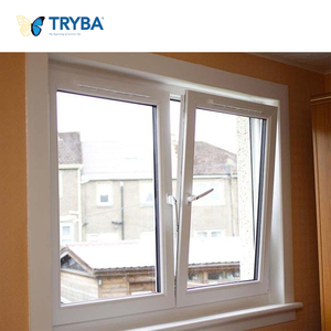 Tùy Chỉnh Kích Thước Tiết Kiệm Năng Lượng Cách Âm Đức Gu Phần Cứng Đôi Tráng Men Upvc Nghiêng Và Lần Lượt Cửa Sổ - Product Image 5