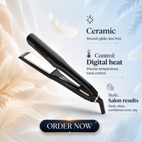 Lisseur de cheveux professionnel en céramique Torlin avec écran LCD et plaques PTC, fer à lisser électrique bionique pour salon, lissage en une seule passe