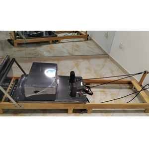 Camas de Pilates Reformer Plegables de Cuero Personalizadas, Equipo de Gimnasio Plegable, Set de Yoga Reformer de Madera - Product Image 4