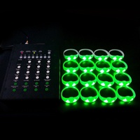 Bracelets LED en silicone 15 couleurs, contrôle sonore RGB, respectueux de l'environnement, pour soirées dansantes, discothèques, promotionnels