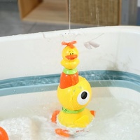 Jouet de bain multifonctionnel avec arrosage d'eau pour bébé 10 en 1 mode de pulvérisation d'eau canard pomme de douche baignoire jouet de bain avec ventouses