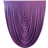 Cortina Elegante para Techo, Tela Suave de Poliéster para Decoración de Bodas, Fiestas, Salones de Banquetes, Escenarios y Eventos