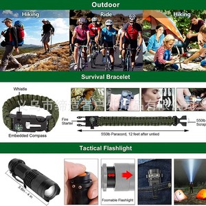 Kit de survie en plein air Creator 27 en 1, ensemble d'outils multifonctions en alliage d'aluminium pour le camping, la randonnée et les situations d'urgence - Product Image 2