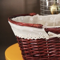 Personnalisé petit et grand rotin osier cartable tissé panier motif Premium paniers de rangement nourriture shopping fruits pique-nique stockage