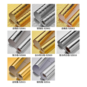 Groothandel Moderne PVC Aluminiumfolie Behang Vochtbestendig Waterdicht Goud Zilver Decoratief Behang voor Keuken Antistatisch - Product Image 4