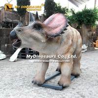 Modèle d'animatronique de Triceratops de petite taille pour parc à thème extérieur My Dino AD030 à vendre