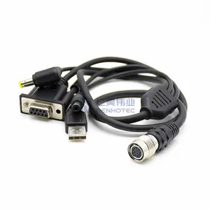 Uonecn kabel kamera, Basler AVT GIGE CCD LURUS 12 Pin Plug HR kabel perakitan