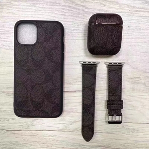 เคสโทรศัพท์หนังแบรนด์แฟชั่นสุดหรูสำหรับโทรศัพท์รุ่น 15 14 13 12 11 Xs Max Xr <span class=keywords><strong>7</strong></span> 8 <span class=keywords><strong>Plus</strong></span> และเคสสำหรับ AirPods พร้อมสายนาฬิกา - Product Image 5