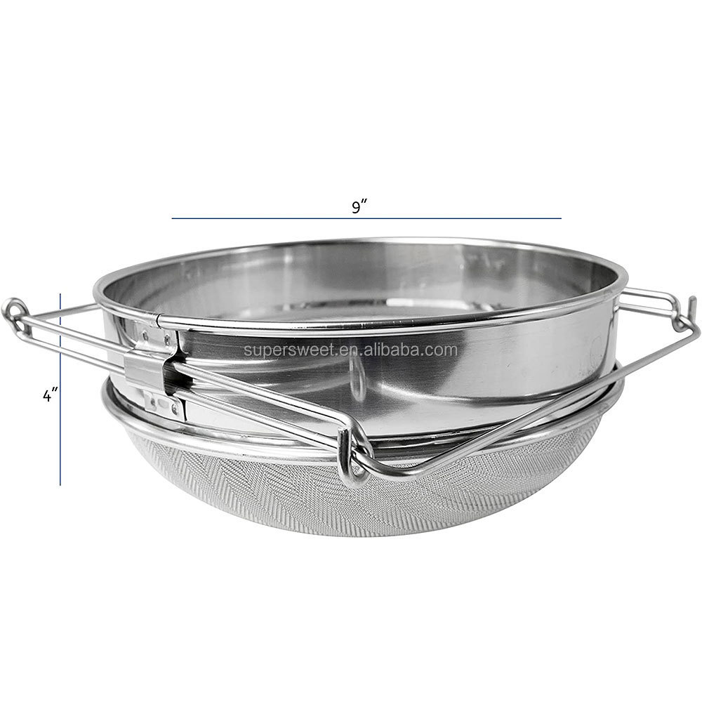 فلتر العسل من الفولاذ المقاوم للصدأ مرشح العسل المزدوج الطبقة للنحل