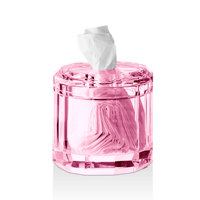 Boîte à mouchoirs en verre transparent de luxe, élégante et moderne, distributeur décoratif pour la maison, la salle de bain, la chambre, l'hôtel, le dessus de table
