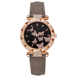 Hot-selling Leather Strap Ladies' <b>Watches</b> Wholesale: Personalized and Fashionable butterfly Quartz <b>Watches</b> - Product Image 5