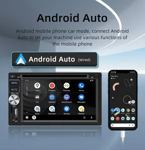 2Din 6.2 "Carro Universal <span class=keywords><strong>MP5</strong></span> <span class=keywords><strong>Player</strong></span> Auto Estéreo com DVD Disc Multimídia Com Fio Carplay & <span class=keywords><strong>Android</strong></span> Auto Rádio FM USB TF Cartão AUX - Product Image 3