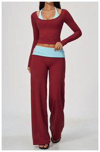 Conjunto de Yoga sin Costuras de 5 Piezas: Camisetas Deportivas, Top Corto, Leggings, Ropa de Gimnasio, Pantalones Anchos, Sujetador Deportivo, Chándal, Conjunto de Entrenamiento - Product Image 4