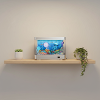 Nouvelle lampe LED ornementale pour aquarium moderne, alimentée par USB, en ABS, à lumière blanc chaud doux 2700K, idéale pour la maison