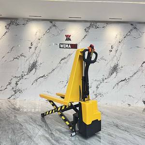 Mini 1 tonelada 1,5 toneladas tijera semieléctrica alta elevación palé gato camión carretilla elevadora apilador de mano - Product Image 5