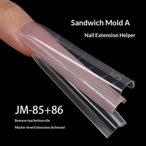 Moules professionnels en <span class=keywords><strong>acrylique</strong></span> pour extensions d'ongles, 240 pièces, avec formes doubles, 15 tailles, pour pose rapide de gel, outils d'art pour salon - Product Image 4
