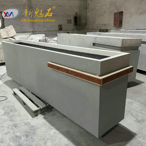 Nuevos Materiales de Construcción de Piedra, Macetas de Concreto Gris Claro de Alto Rendimiento para Villas, Hoteles y Vestíbulos - Product Image 3