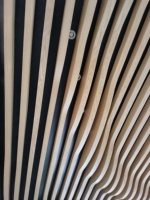 Plafond décoratif intérieur en métal aluminium, plafond artistique ondulé, faux plafond décoratif, grain de bois