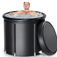 Grande baignoire à glace portable pour athlètes, bain froid pour la thérapie par l'eau froide et la récupération, piscine gonflable en forme de baril