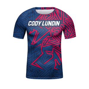 Cody Lundin Kids Jiu Jitsu <strong>Gi</strong> BJJ Rashguard Custom logo Boxing Club Uniform Tight Sublimated Gym Active T-shirts Boxing Jersey - Product Image 6