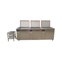 Nettoyeur à ultrasons électrique industriel pour chaînes de vélo et pièces automobiles, grande capacité 175L, trois réservoirs, nettoyage à l'eau chaude, ODM